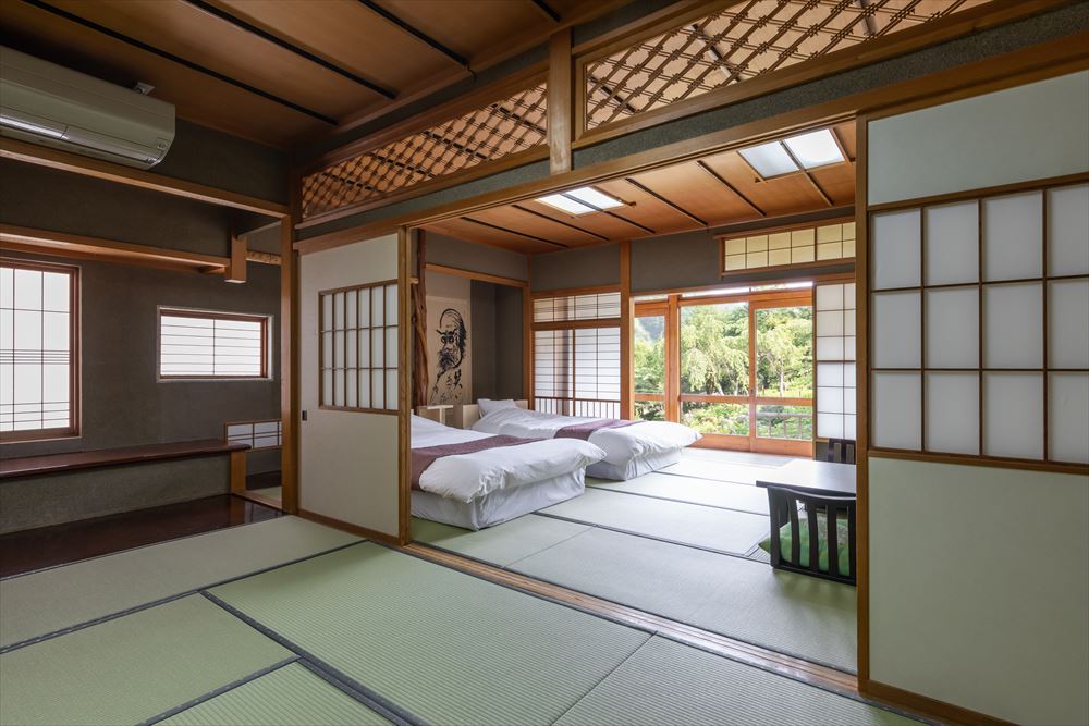 Miyama Ouan Annex Hirayukan_Norikura-so Japanese room. Feel the nostalgic warmth of wood interiors.