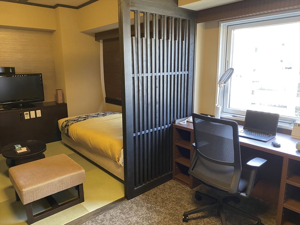 Takayama Ouan_Deluxe Twin. Accommodates up to three people.