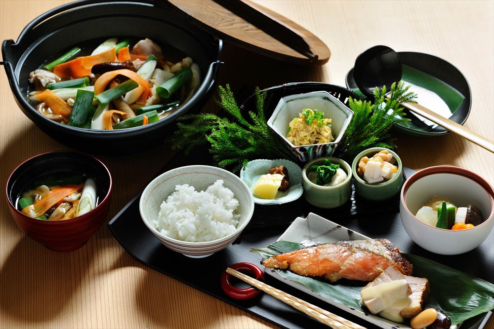 界アルプスのご当地朝食「塩の道朝食」